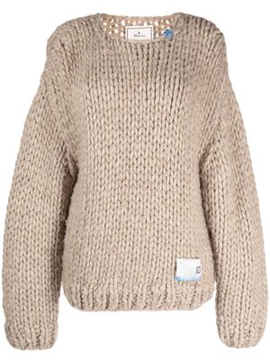 Maison Mihara Yasuhiro chunky-knit pullover jumper - Brown