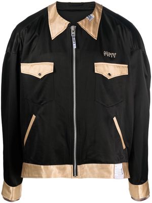 Maison Mihara Yasuhiro colour-block bomber jacket - Black