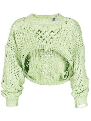 Maison Mihara Yasuhiro crochet-knit boleto - Green