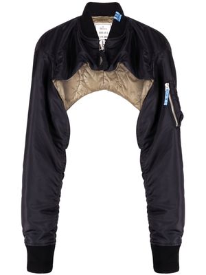 Maison Mihara Yasuhiro cropped flight jacket - Black