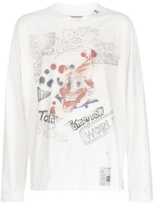 Maison Mihara Yasuhiro Distressed cotton T-shirt - White
