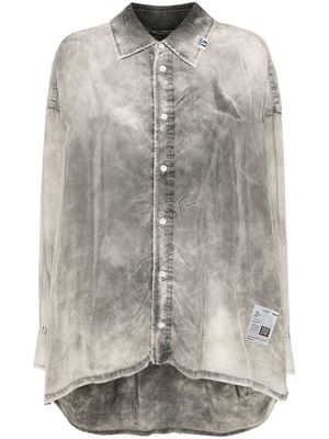 Maison Mihara Yasuhiro drop-shoulder acid-wash shirt - Grey