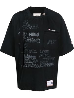 Maison Mihara Yasuhiro embroidered-logo detail T-shirt - Black