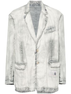 Maison Mihara Yasuhiro faded-effect linen blazer - Grey