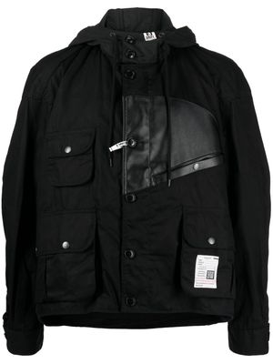 Maison Mihara Yasuhiro Hunting hooded cotton jacket - Black