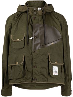 Maison Mihara Yasuhiro Hunting hooded cotton jacket - Green