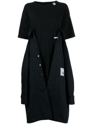 Maison Mihara Yasuhiro layered cotton dress - Black