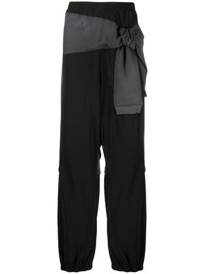 Maison Mihara Yasuhiro layered-design cotton track pants - Grey