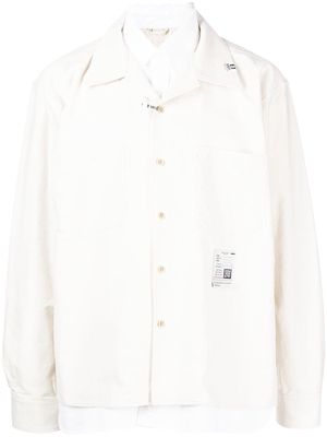 Maison Mihara Yasuhiro layered-detail long-sleeved shirt - White