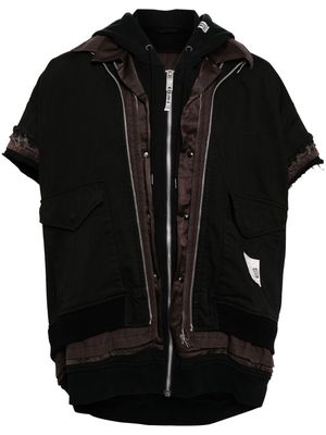 Maison MIHARA YASUHIRO layered hooded vest - Black