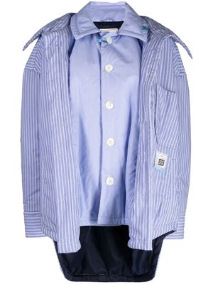 Maison Mihara Yasuhiro layered padded shirt jacket - Blue