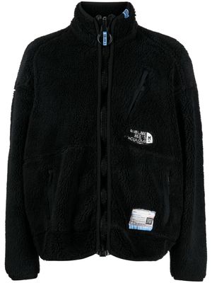 Maison Mihara Yasuhiro logo-embroidered fleece jacket - Black