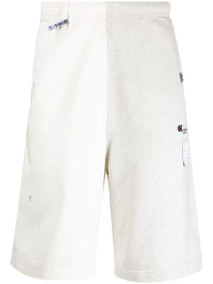 Maison Mihara Yasuhiro logo-patch cotton shorts - White