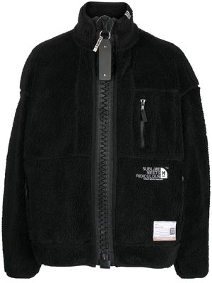 Maison Mihara Yasuhiro logo-patch zip-fastening jacket - Black