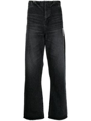 Maison Mihara Yasuhiro mid-rise wide-leg jeans - Black