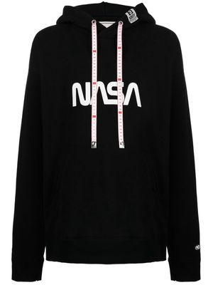 Maison Mihara Yasuhiro NASA-print cotton hoodie - Black