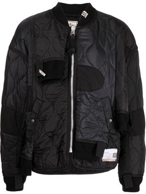 Maison Mihara Yasuhiro patchwork quilted bomber jacket - Black