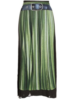 Maison Mihara Yasuhiro printed midi skirt - Green