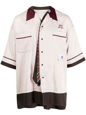 Maison Mihara Yasuhiro short-sleeve bowling shirt - Neutrals