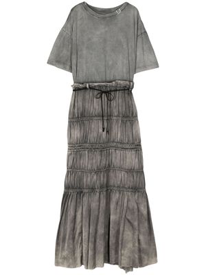 Maison Mihara Yasuhiro tiered T-shirt maxi dress - Black