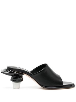 Maison Mihara Yasuhiro Toothpaste 65mm leather mules - Black