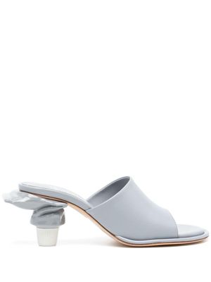 Maison Mihara Yasuhiro Toothpaste 65mm leather mules - Blue