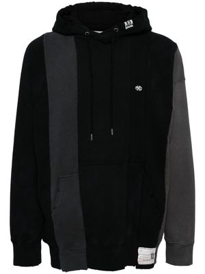 Maison Mihara Yasuhiro Vertical Switching cotton hoodie - Black