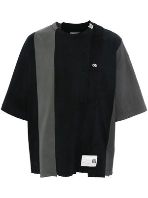 Maison Mihara Yasuhiro Vertical Switching cotton T-shirt - Black