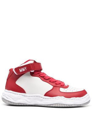 Maison Mihara Yasuhiro Wayne leather high-top sneakers - Red