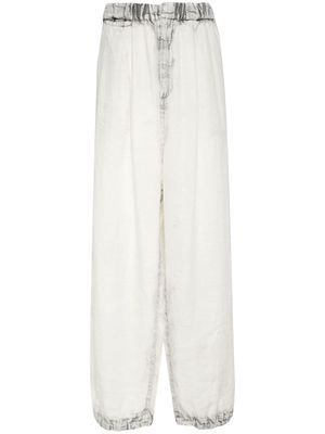 Maison Mihara Yasuhiro wide-leg linen trousers - Neutrals