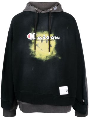 Maison Mihara Yasuhiro X Champion cotton hoodie - Black