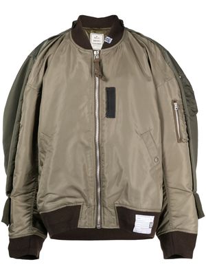 Maison Mihara Yasuhiro zip-pockeet bomber jacket - Green