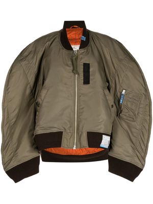 Maison Mihara Yasuhiro zip-up padded bomber jacket - Green