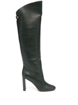 Maison Skorpios Adriana 90mm knee-high boots - Green