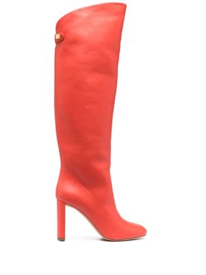 Maison Skorpios Adriana 90mm knee-high boots - Red