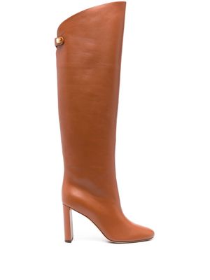 Maison Skorpios Adrianna 90mm knee-high boots - Brown