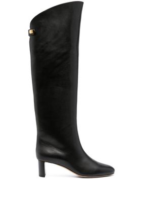 Maison Skorpios Adry 50mm leather boots - Black