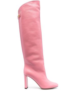 Maison Skorpios clip-fastening 100mm long boots - Pink