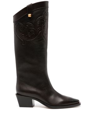 Maison Skorpios Sienna Cordoba leather western boots - Brown