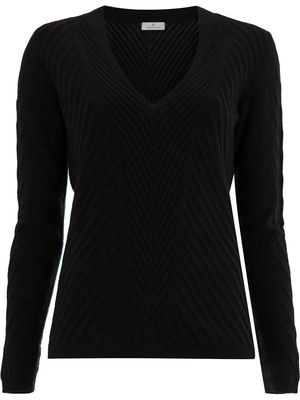 Maison Ullens cashmere ribbed knitted jumper - Black