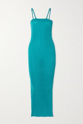 MaisonCléo - Ursula Stretch-cotton Midi Dress - Blue