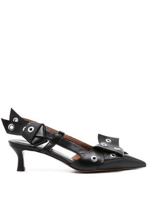 Maje 55mm leather pumps - Black