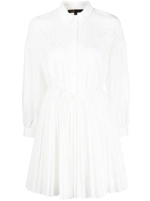 Maje bead-embellished shirtdress - White