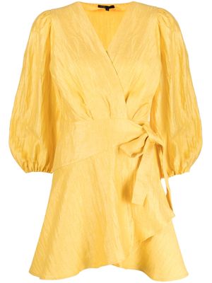 Maje belted short dress - Yellow