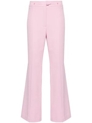 Maje belted straight-leg trousers - Pink