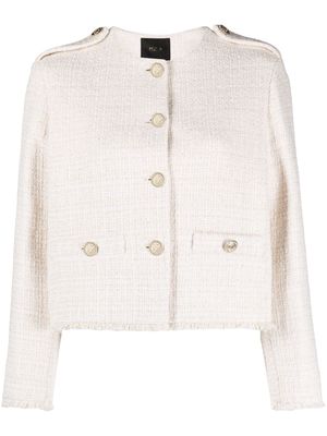 Maje button-up tweed jacket - Neutrals