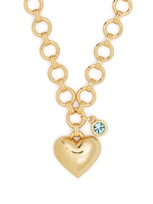 Maje cable link-chain heart pendant necklace - Gold