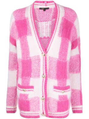 Maje check pattern cardigan - Pink