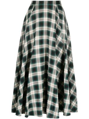 Maje check pattern skirt - Green