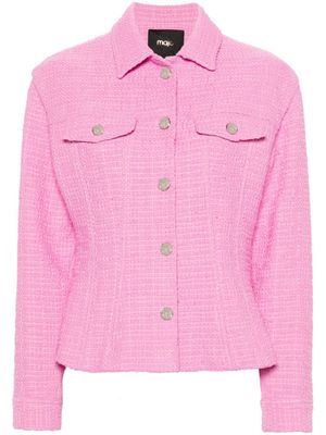 Maje classic-collar tweed blazer - Pink